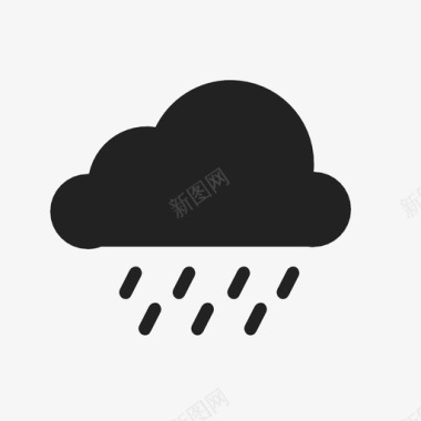 漫天水滴雨云水滴图标图标