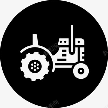 拖拉机农耕农机图标图标
