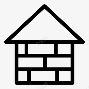 水乡房屋房屋建筑建筑财产图标图标