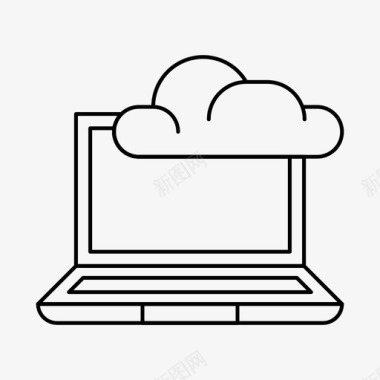 笔记本电脑云服务开发笔记本电脑图标图标