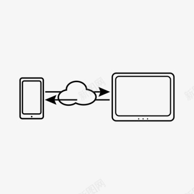 移动数据流量云服务业务云存储图标图标