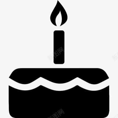 生日蛋糕蜡烛生日快乐图标图标