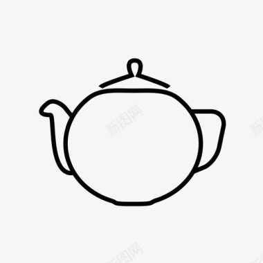 茶壶碗茶时间图标图标