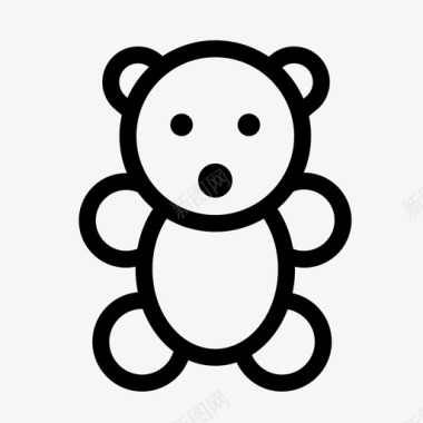 熊动物孩子图标图标