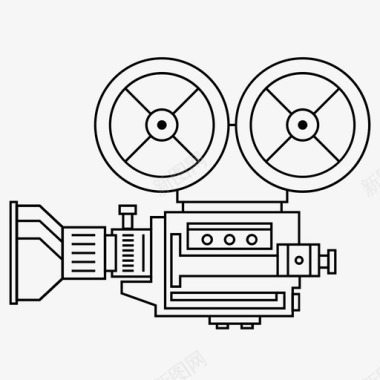电影拍摄胶卷相机电影唱片图标图标