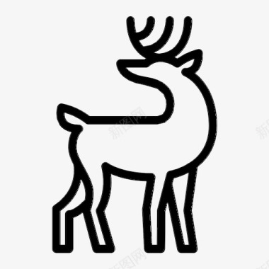 新年图片素材鹿动物圣诞节图标图标