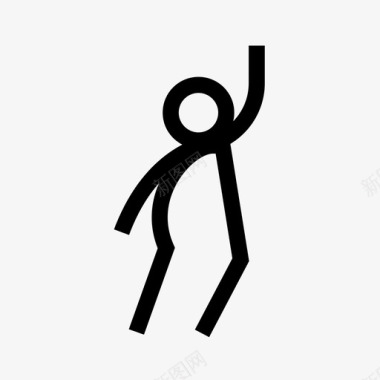 好时光跳舞的男人跳舞的坠落的男人图标图标