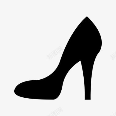 高跟鞋鞋女式图标图标