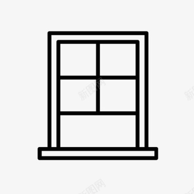 多窗格窗口建筑窗口打开窗口图标图标
