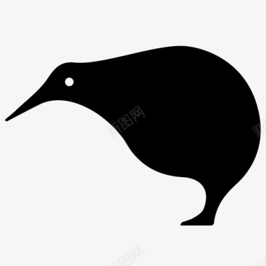 猕猴桃鸟原产新西兰图标图标