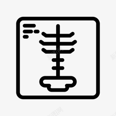 放射光线条X光骨骼医学图标图标