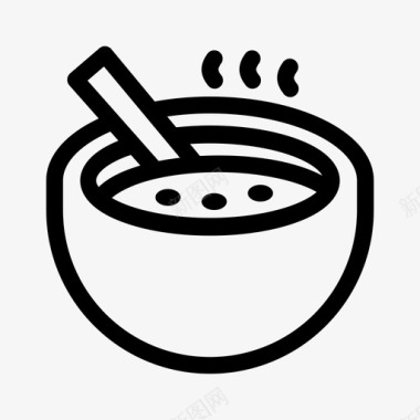 一碗食物一碗汤食物饭菜图标图标