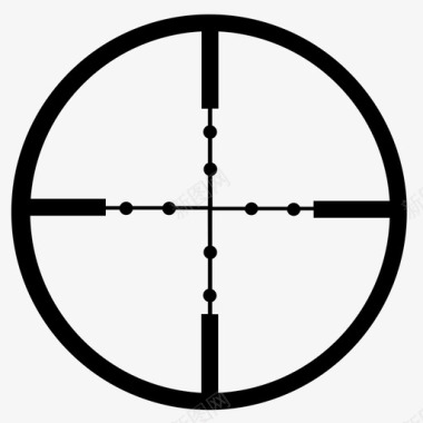 镜头十字准星军用步枪图标图标