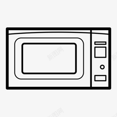 厨房用具白色微波炉厨房厨房用具图标图标