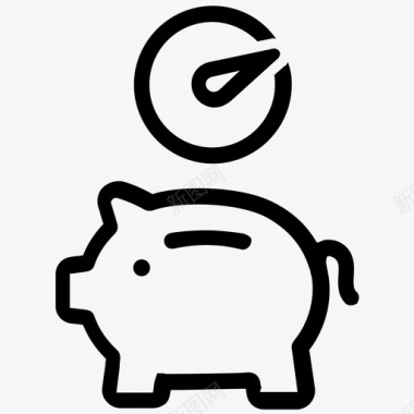 小猪储蓄银行钱图标图标