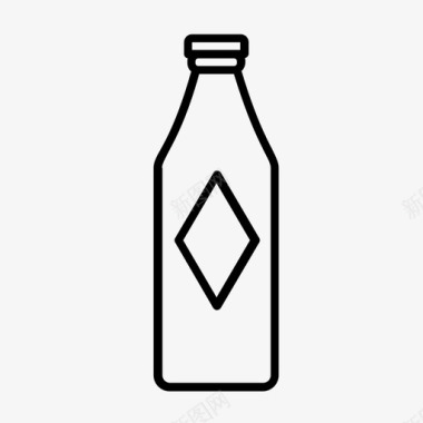 瓶子玻璃瓶果汁瓶啤酒玻璃瓶图标图标