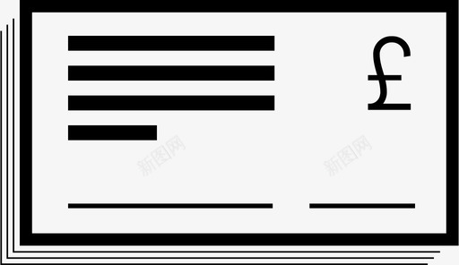 金融黑金支票银行商业图标图标
