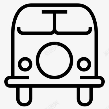 时尚的大众t1巴士汽车时尚图标图标