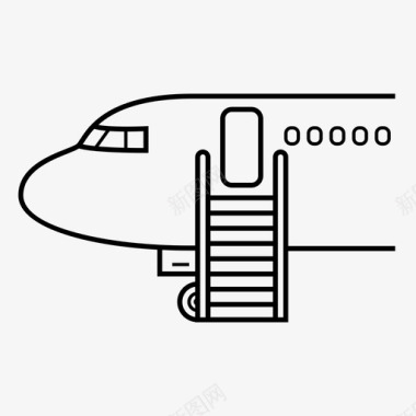 上下楼梯出口楼梯客机登机牌图标图标