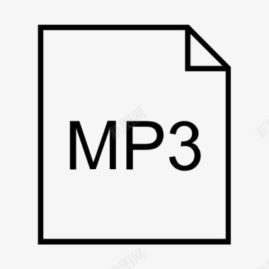 EPS格式3mp3音频扩展名图标图标