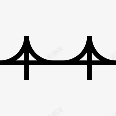 桥梁桩基桥梁交叉连接图标图标