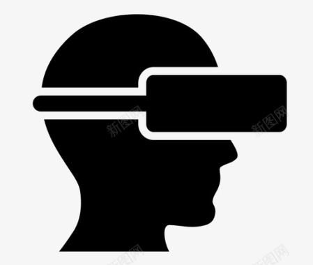 虚拟现实眼镜3d视觉图标图标