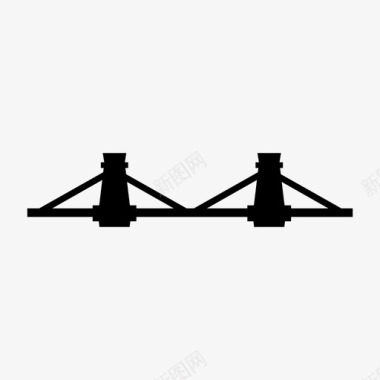 桥梁桩基桥梁建筑结构图标图标