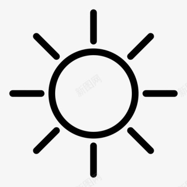 阳光沙滩气候图标图标
