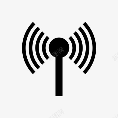 无线信号通信塔天线无线电信号图标图标