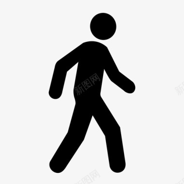 外星人行走行走人标志图标图标
