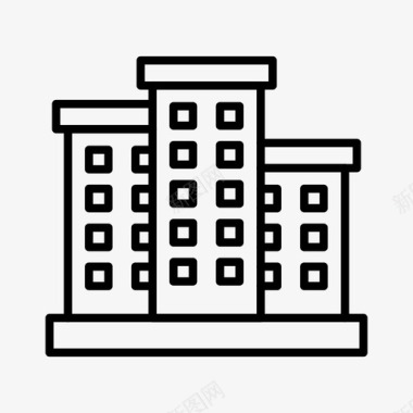 房地产图标矢量图公寓建筑物房产图标图标