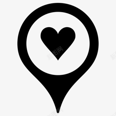 心脏婚介所地图标记图标