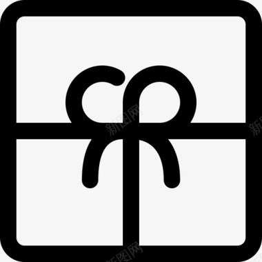礼物包装飘带礼品生日礼物圣诞礼物图标图标