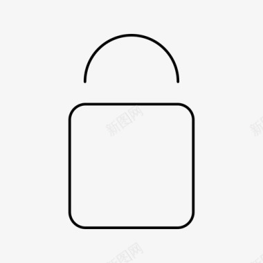 常用网络软件图标锁挂锁保护图标图标