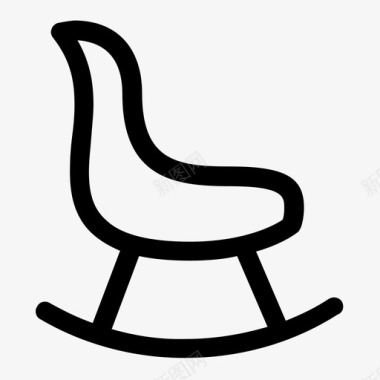 摇椅扶手椅座位图标图标