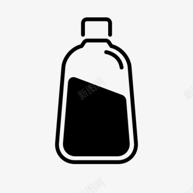 糖浆瓶装满的玻璃图标图标