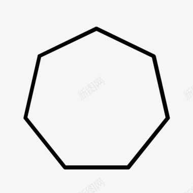 手榴弹形状七边形几何几何形状图标图标