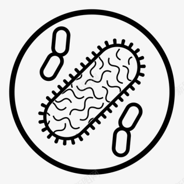 细菌微生物培养皿图标图标