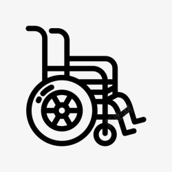 行动不便轮椅无障碍残疾人图标高清图片