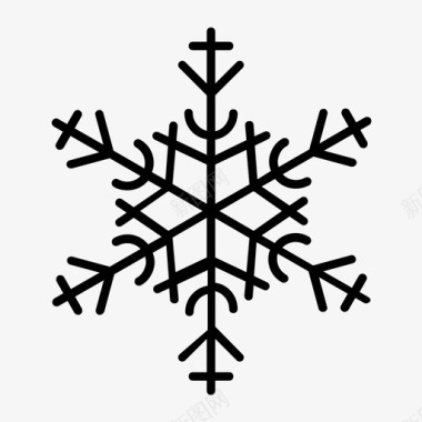 冬天雪地雪花雪晶冬天图标图标