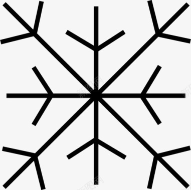 冬季标志雪花水晶片雪花飘落图标图标