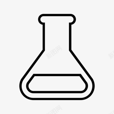 实验图标erlenmeyer烧瓶化学实验室图标图标