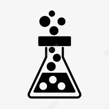 学校卡片烧瓶锥形瓶实验图标图标