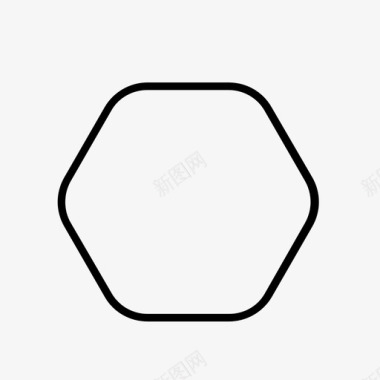 六边形六边形几何形状圆形六边形图标图标