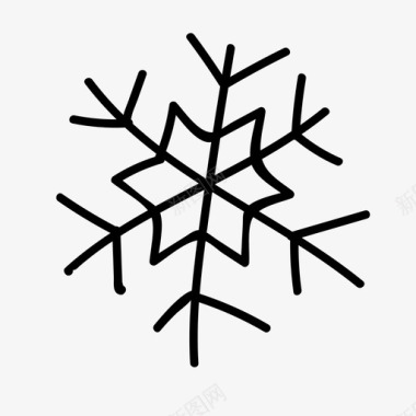 雪花标志雪花圣诞节冰图标图标