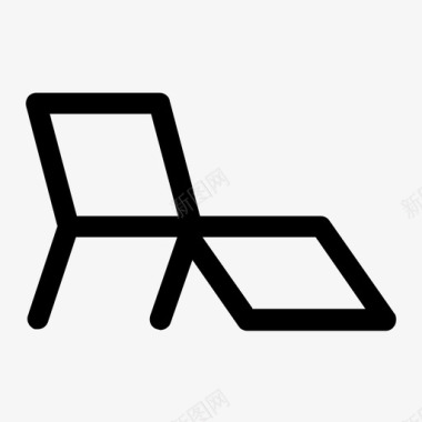 躺椅沙滩椅折叠椅图标图标