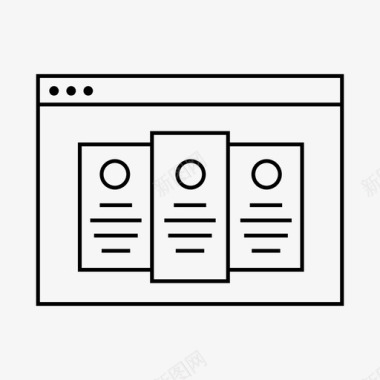 网站管理登陆线框站点登陆布局图标图标