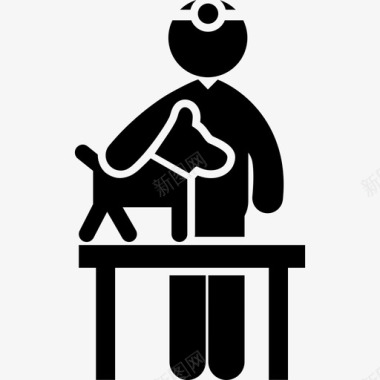 被兽医检查过的狗动物狗图标图标