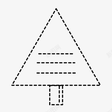 有机植物三角树自然户外图标图标