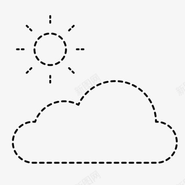 太阳云云天空图标图标